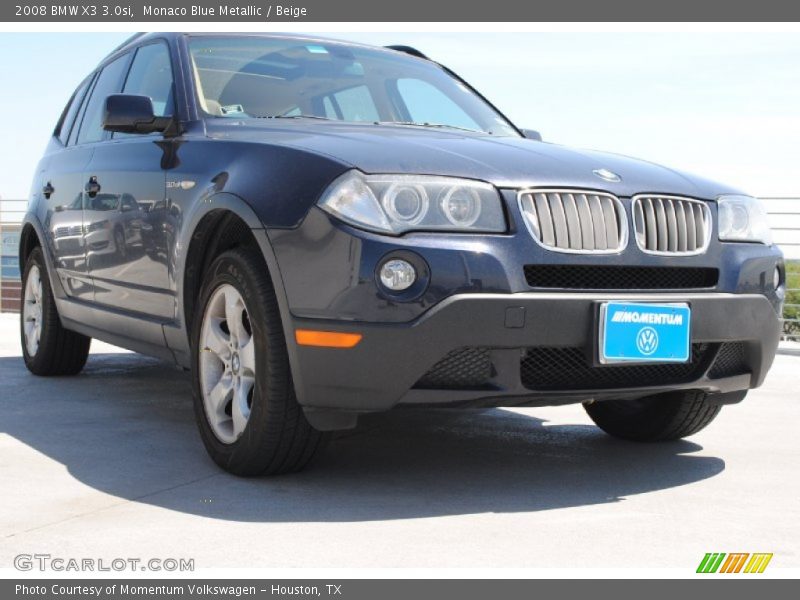 Monaco Blue Metallic / Beige 2008 BMW X3 3.0si