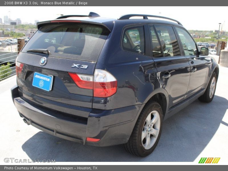 Monaco Blue Metallic / Beige 2008 BMW X3 3.0si