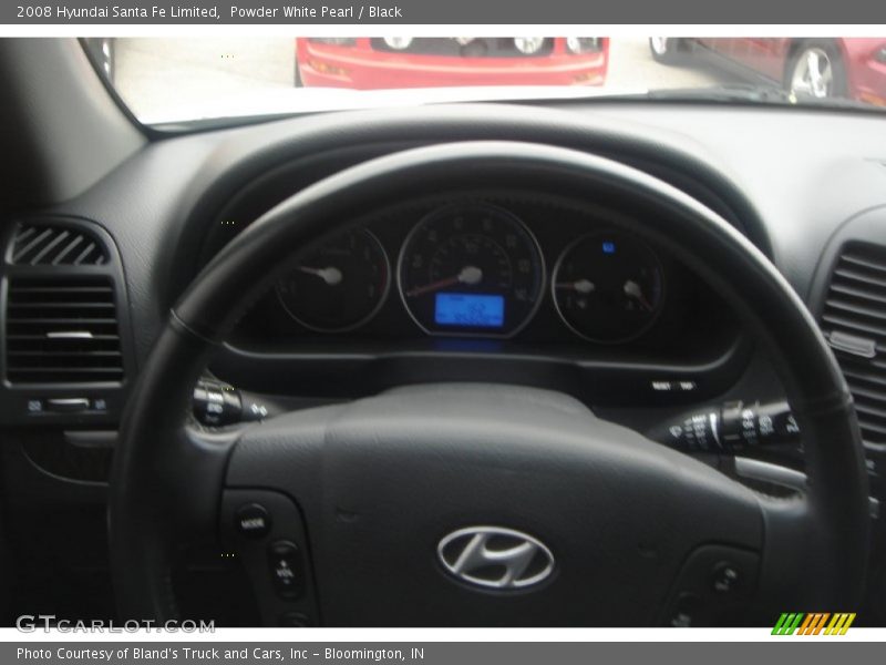 Powder White Pearl / Black 2008 Hyundai Santa Fe Limited