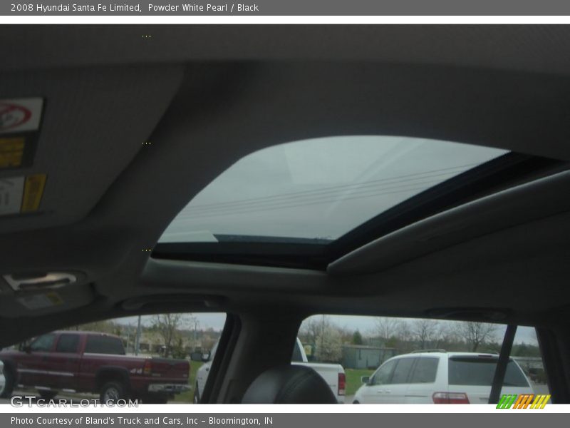 Powder White Pearl / Black 2008 Hyundai Santa Fe Limited