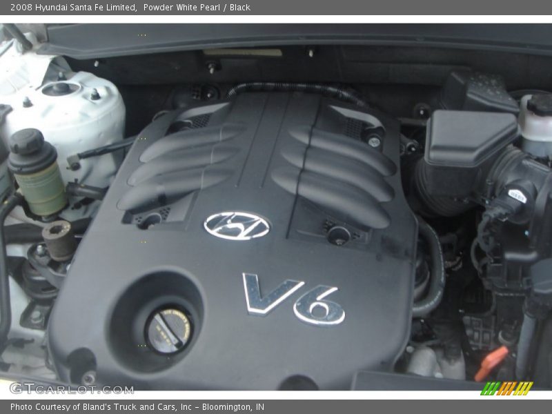 Powder White Pearl / Black 2008 Hyundai Santa Fe Limited