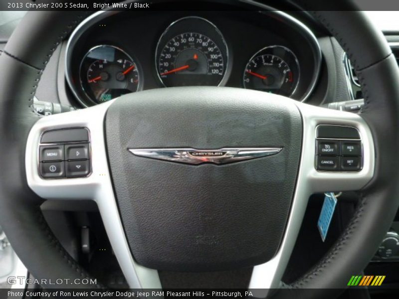 Bright White / Black 2013 Chrysler 200 S Sedan