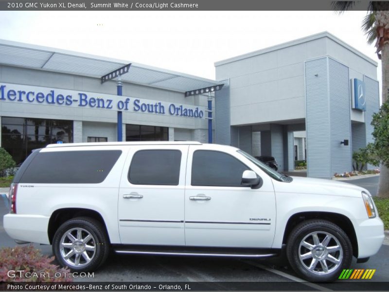 Summit White / Cocoa/Light Cashmere 2010 GMC Yukon XL Denali