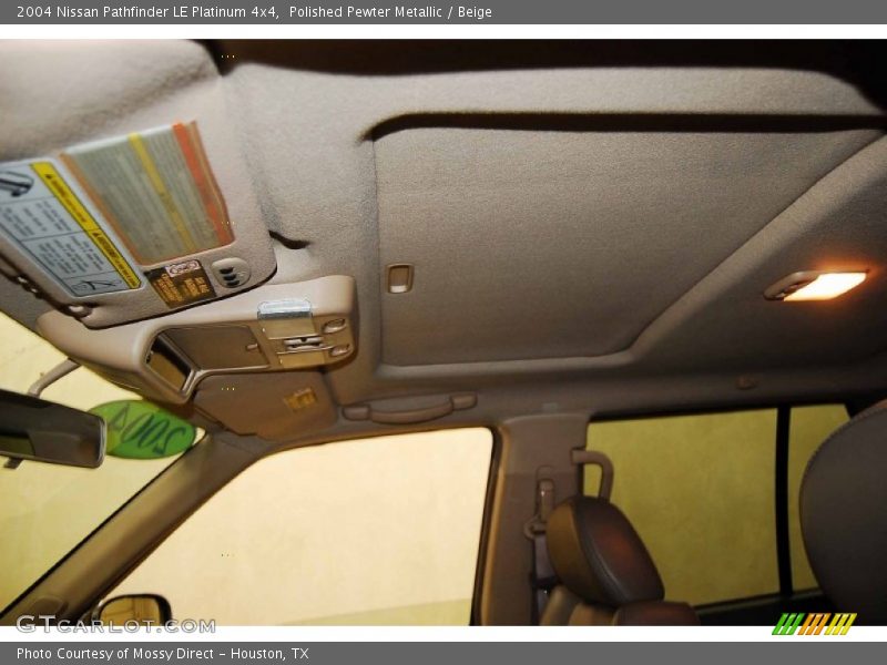 Polished Pewter Metallic / Beige 2004 Nissan Pathfinder LE Platinum 4x4