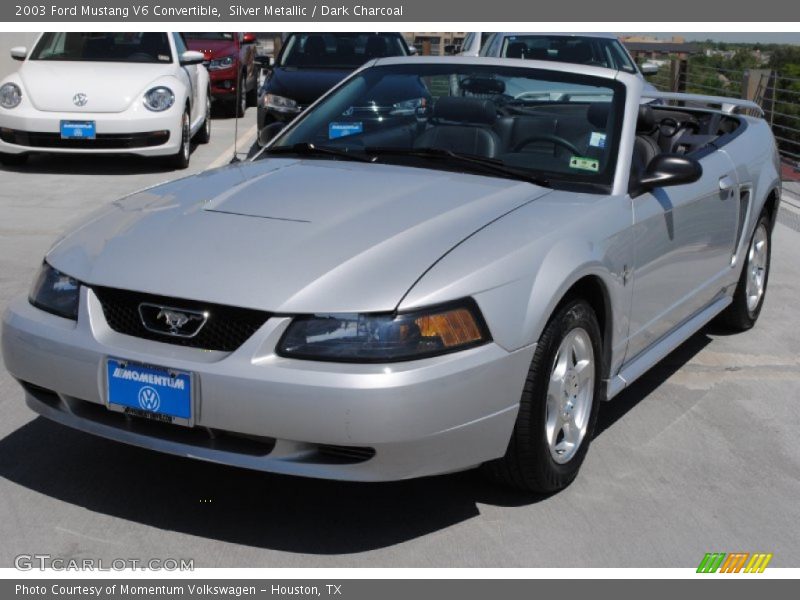 Silver Metallic / Dark Charcoal 2003 Ford Mustang V6 Convertible