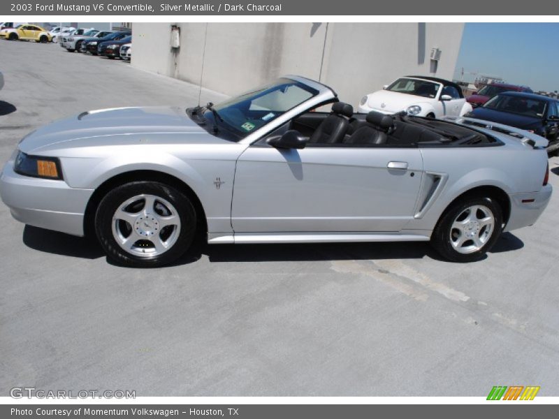 Silver Metallic / Dark Charcoal 2003 Ford Mustang V6 Convertible