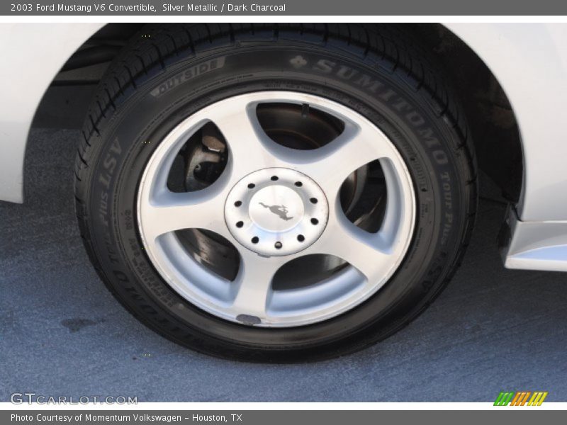 Silver Metallic / Dark Charcoal 2003 Ford Mustang V6 Convertible
