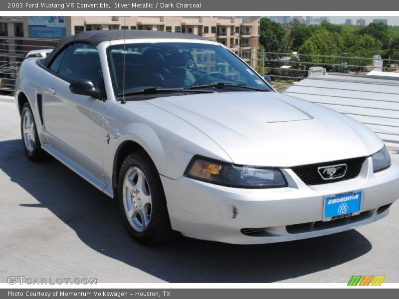 Silver Metallic / Dark Charcoal 2003 Ford Mustang V6 Convertible