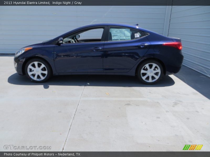 Indigo Night / Gray 2013 Hyundai Elantra Limited