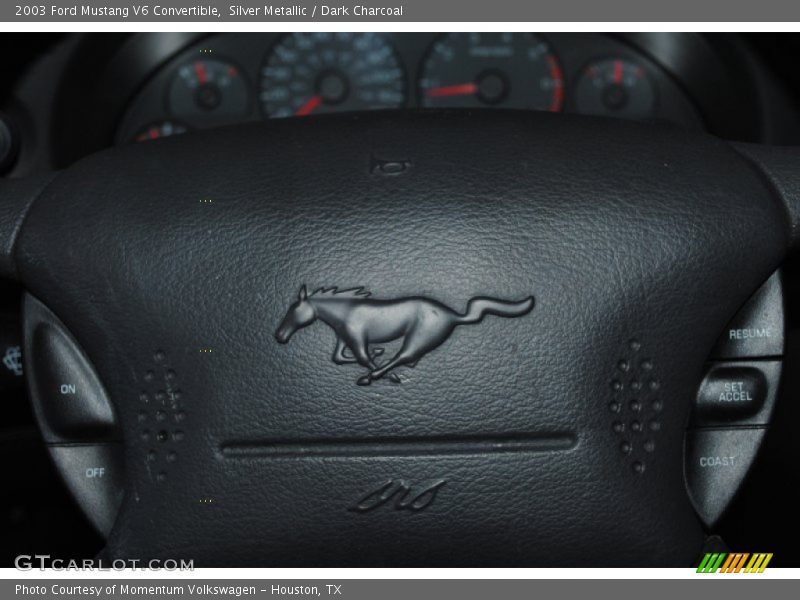 Silver Metallic / Dark Charcoal 2003 Ford Mustang V6 Convertible