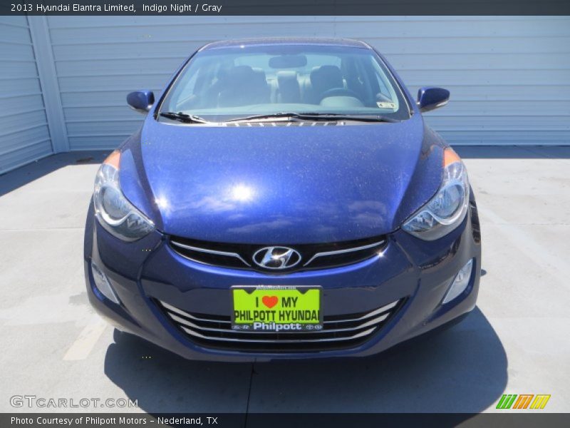 Indigo Night / Gray 2013 Hyundai Elantra Limited