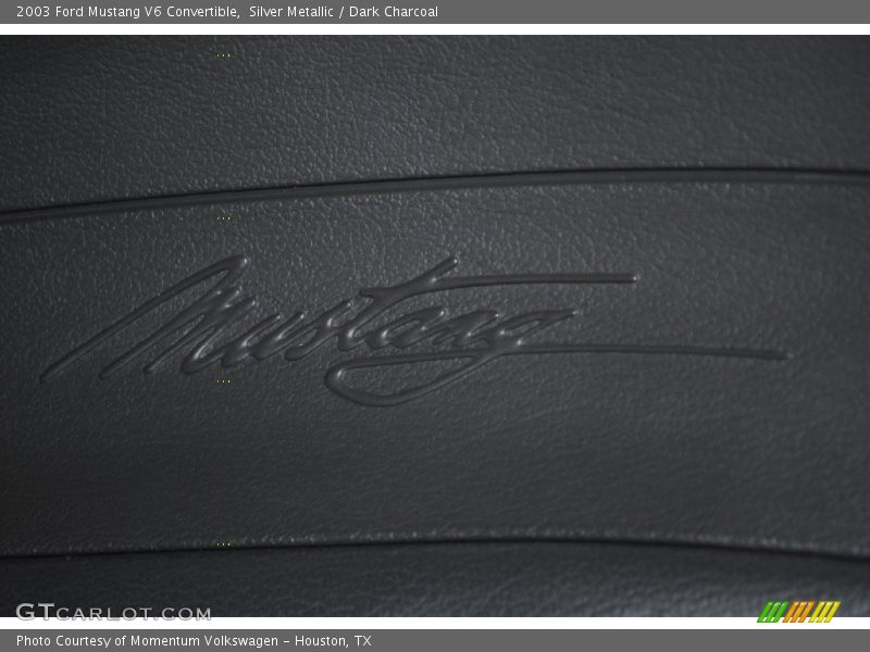 Silver Metallic / Dark Charcoal 2003 Ford Mustang V6 Convertible