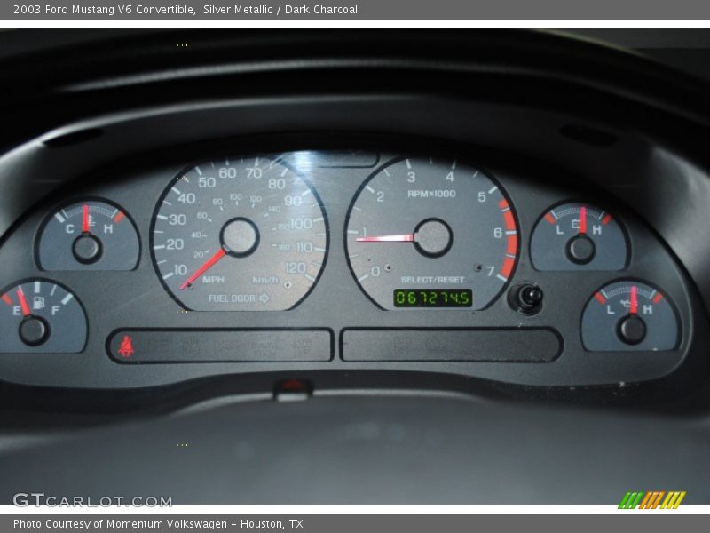 Silver Metallic / Dark Charcoal 2003 Ford Mustang V6 Convertible