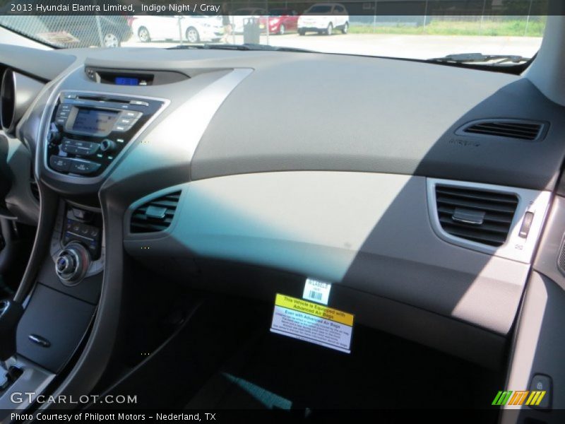 Indigo Night / Gray 2013 Hyundai Elantra Limited