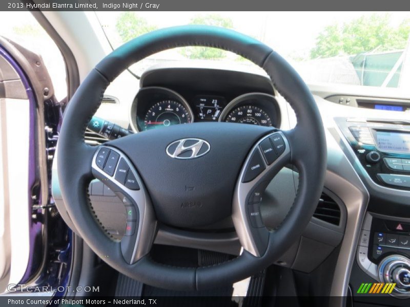 Indigo Night / Gray 2013 Hyundai Elantra Limited
