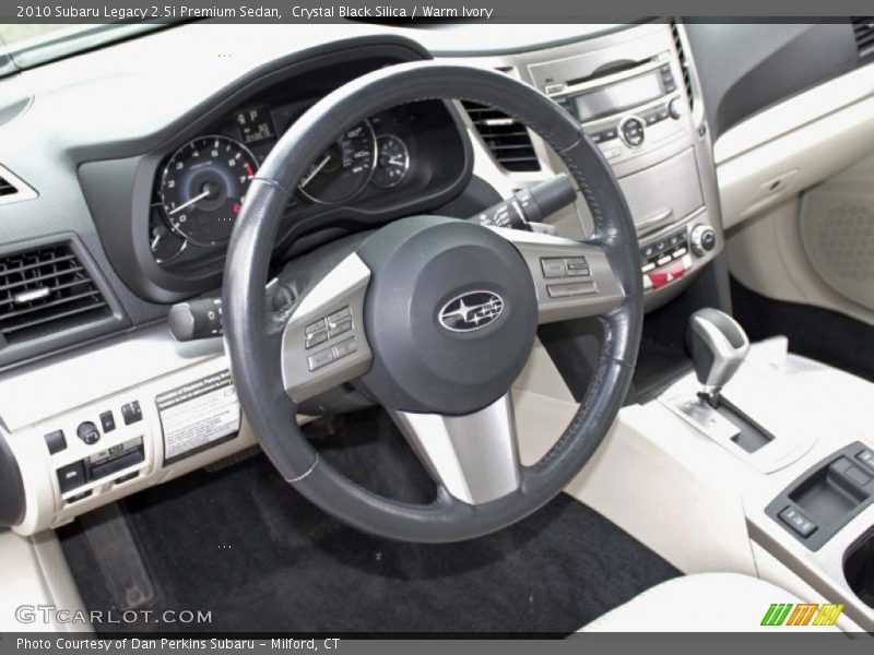 Crystal Black Silica / Warm Ivory 2010 Subaru Legacy 2.5i Premium Sedan