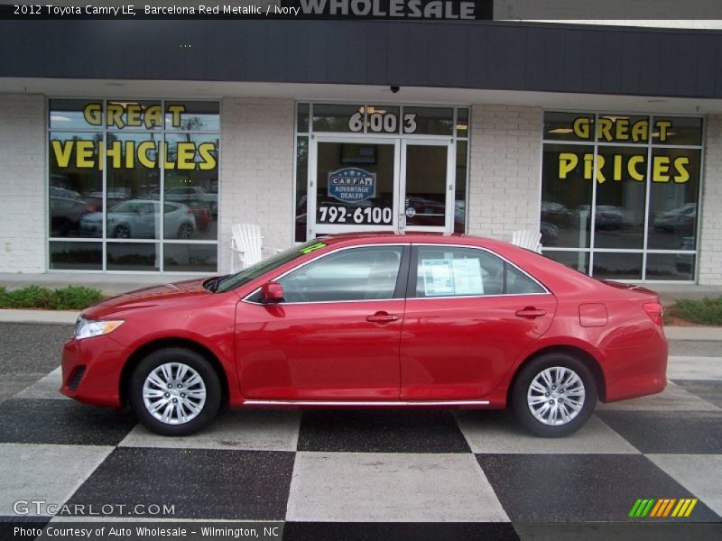 Barcelona Red Metallic / Ivory 2012 Toyota Camry LE