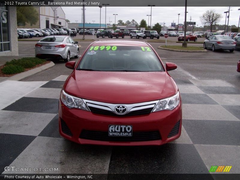 Barcelona Red Metallic / Ivory 2012 Toyota Camry LE