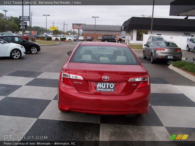 Barcelona Red Metallic / Ivory 2012 Toyota Camry LE