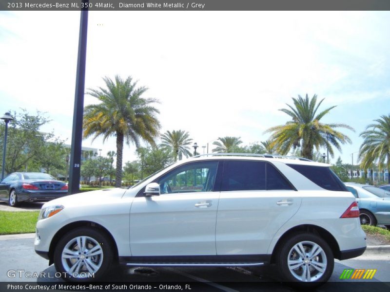 Diamond White Metallic / Grey 2013 Mercedes-Benz ML 350 4Matic