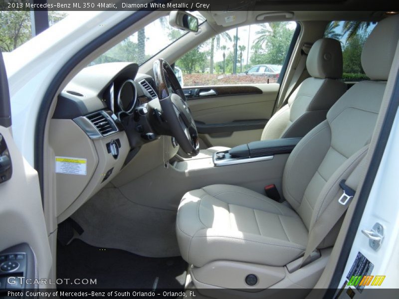 Diamond White Metallic / Grey 2013 Mercedes-Benz ML 350 4Matic
