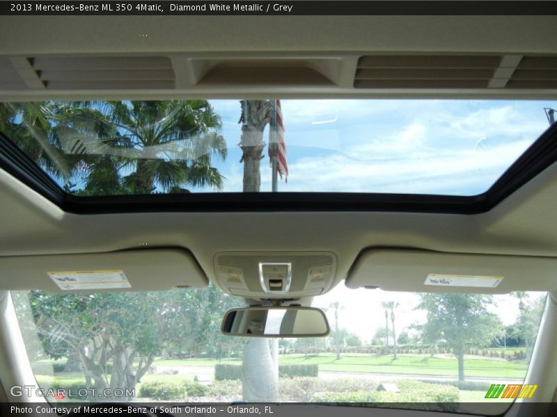 Diamond White Metallic / Grey 2013 Mercedes-Benz ML 350 4Matic