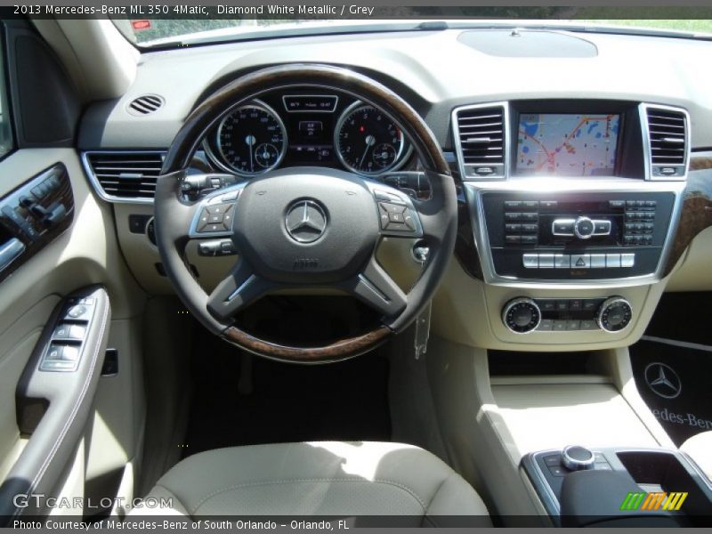 Diamond White Metallic / Grey 2013 Mercedes-Benz ML 350 4Matic