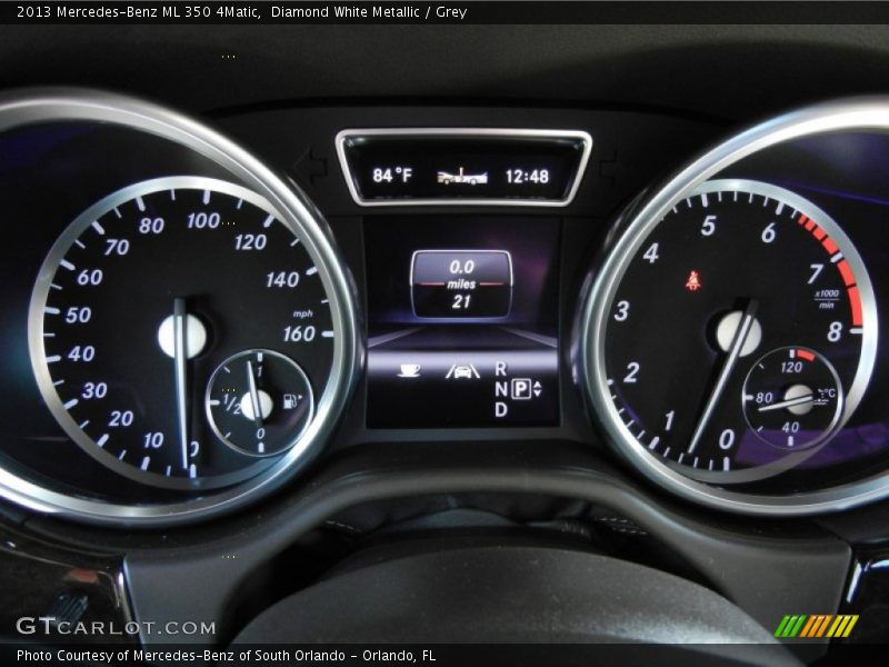 Diamond White Metallic / Grey 2013 Mercedes-Benz ML 350 4Matic
