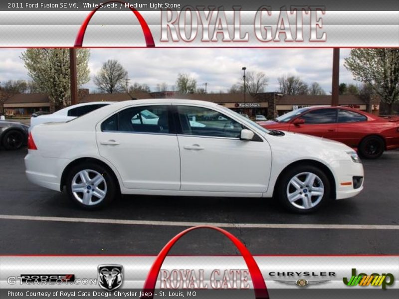 White Suede / Medium Light Stone 2011 Ford Fusion SE V6