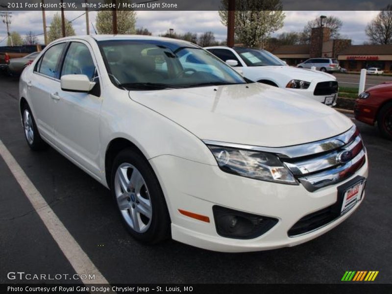 White Suede / Medium Light Stone 2011 Ford Fusion SE V6