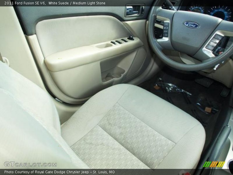 White Suede / Medium Light Stone 2011 Ford Fusion SE V6