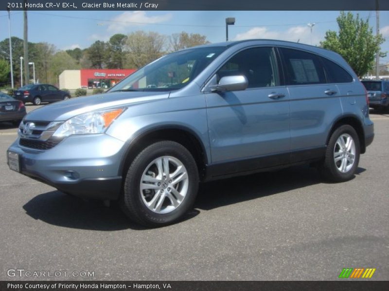 Glacier Blue Metallic / Gray 2011 Honda CR-V EX-L
