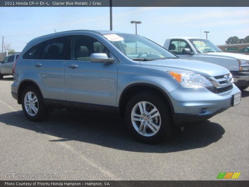 Glacier Blue Metallic / Gray 2011 Honda CR-V EX-L