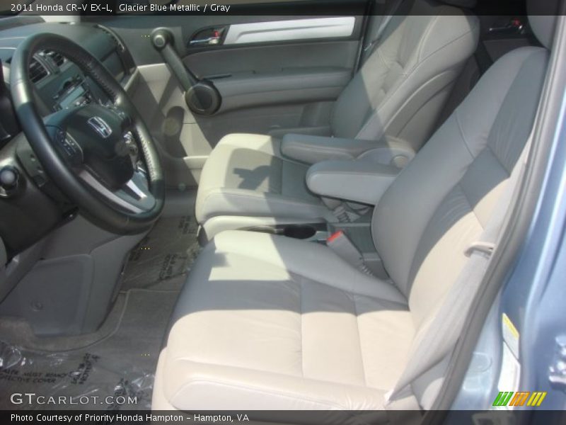 Glacier Blue Metallic / Gray 2011 Honda CR-V EX-L