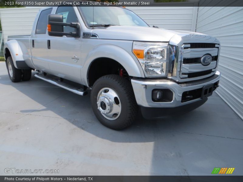 Ingot Silver Metallic / Steel 2013 Ford F350 Super Duty XLT Crew Cab 4x4 Dually