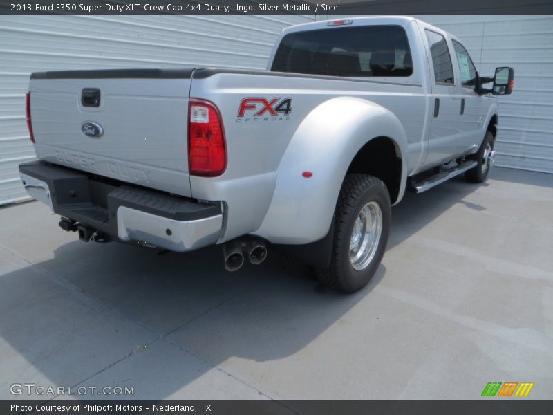 Ingot Silver Metallic / Steel 2013 Ford F350 Super Duty XLT Crew Cab 4x4 Dually