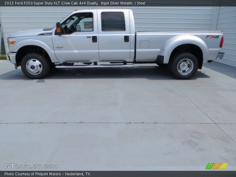 Ingot Silver Metallic / Steel 2013 Ford F350 Super Duty XLT Crew Cab 4x4 Dually