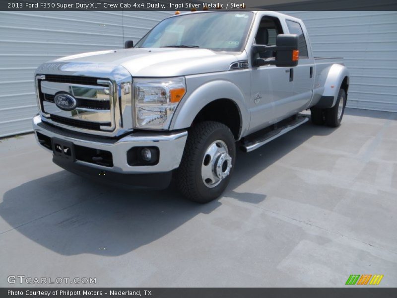 Ingot Silver Metallic / Steel 2013 Ford F350 Super Duty XLT Crew Cab 4x4 Dually