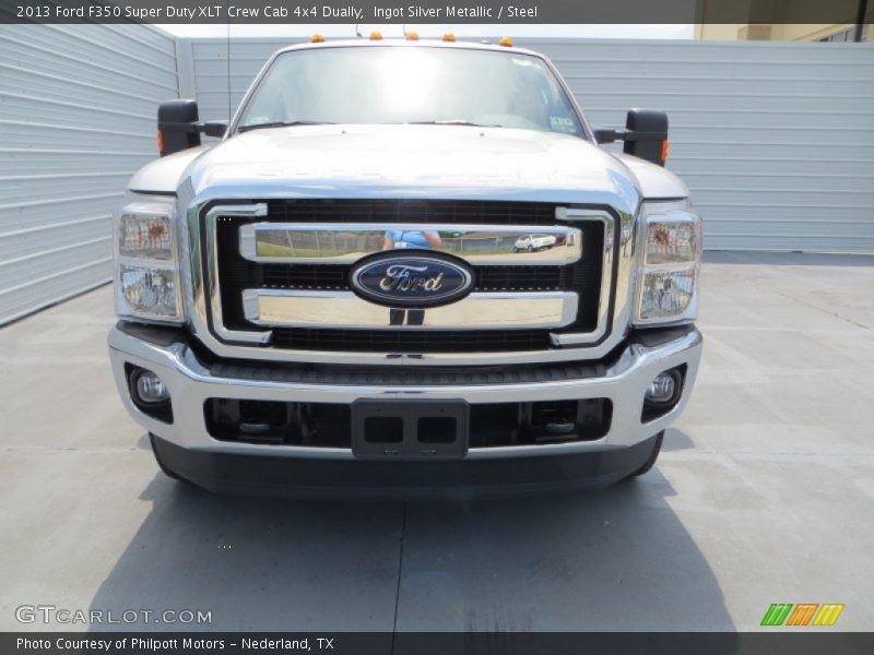 Ingot Silver Metallic / Steel 2013 Ford F350 Super Duty XLT Crew Cab 4x4 Dually