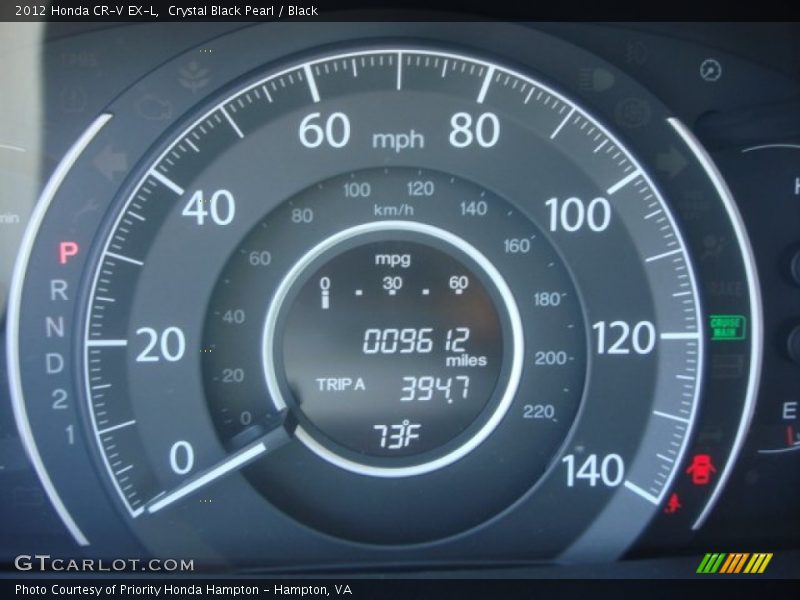 Crystal Black Pearl / Black 2012 Honda CR-V EX-L