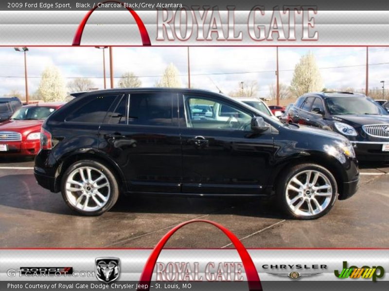 Black / Charcoal Black/Grey Alcantara 2009 Ford Edge Sport