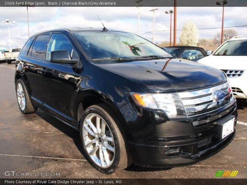 Black / Charcoal Black/Grey Alcantara 2009 Ford Edge Sport