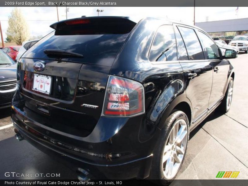 Black / Charcoal Black/Grey Alcantara 2009 Ford Edge Sport