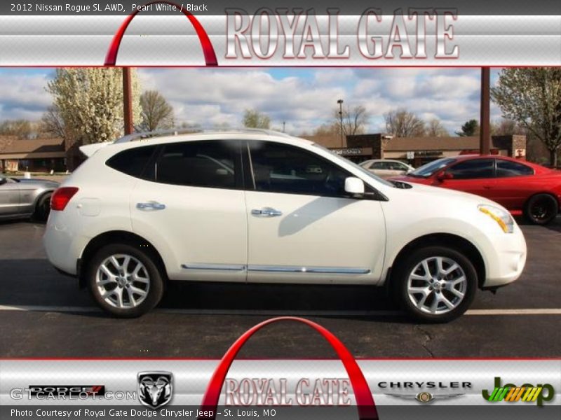 Pearl White / Black 2012 Nissan Rogue SL AWD