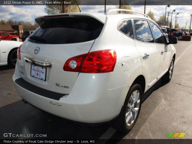 Pearl White / Black 2012 Nissan Rogue SL AWD