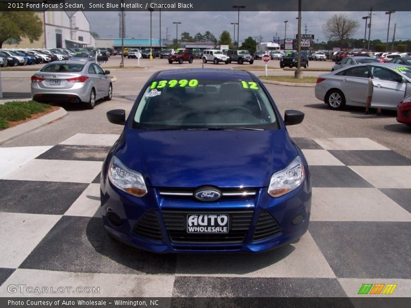 Sonic Blue Metallic / Charcoal Black 2012 Ford Focus S Sedan