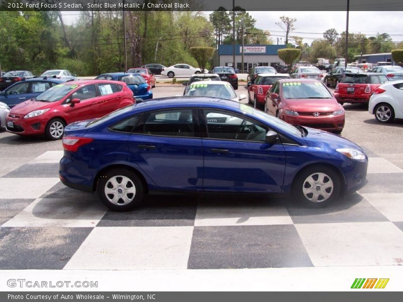 Sonic Blue Metallic / Charcoal Black 2012 Ford Focus S Sedan