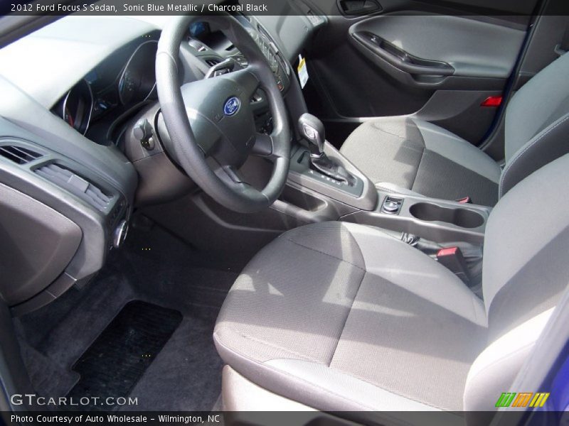 Sonic Blue Metallic / Charcoal Black 2012 Ford Focus S Sedan