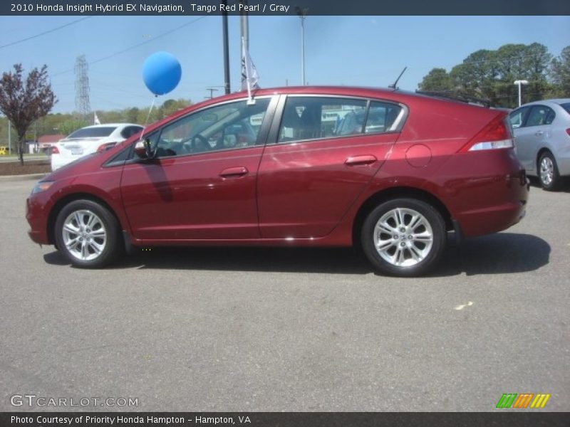 Tango Red Pearl / Gray 2010 Honda Insight Hybrid EX Navigation