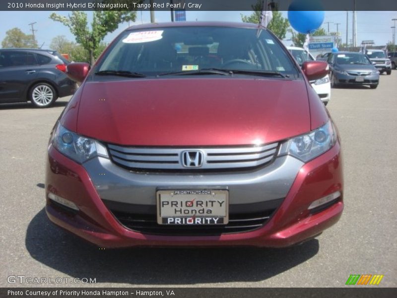 Tango Red Pearl / Gray 2010 Honda Insight Hybrid EX Navigation